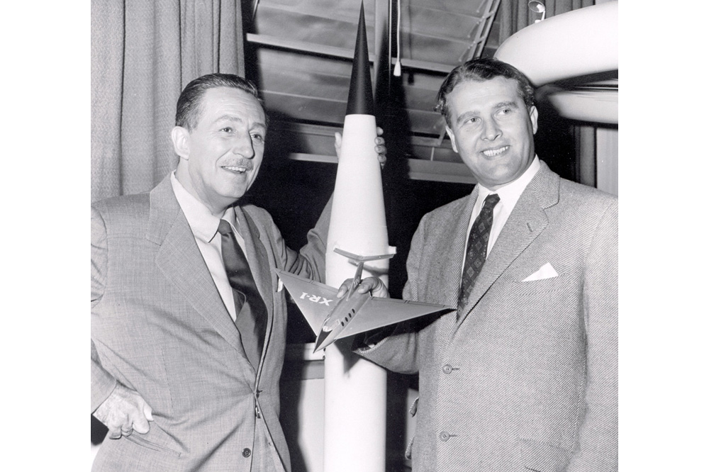 Space History Photo: Walt Disney and Wernher von Braun